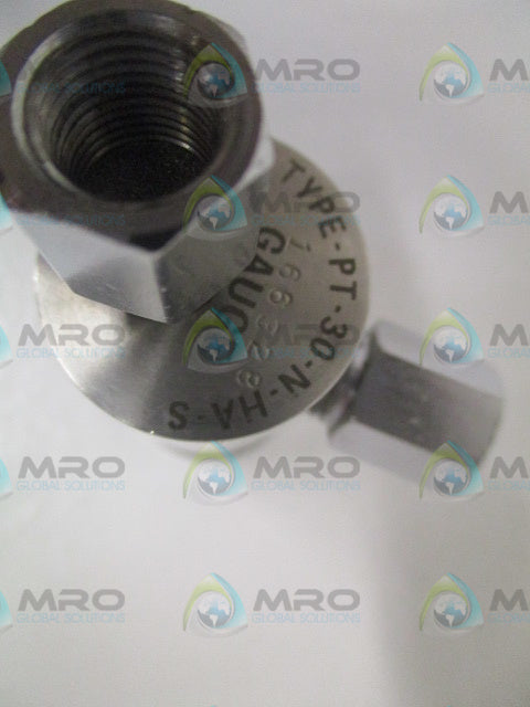 PMC PT-30-N-HA-S MINI PNEUMATIC PRESSURE TRANSMITTER *USED*
