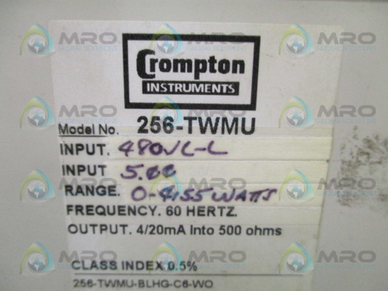 CROMPTON PALADIN 256-TWMU-BLHG-C6-WO TRANSDUCER 480VC-C  NSNP