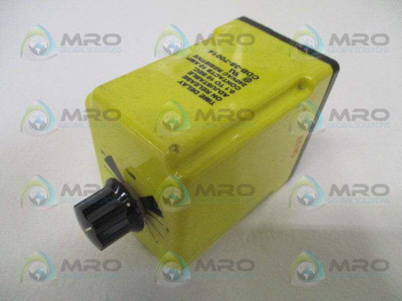 POTTER & BRUMFIELD CDB-38-70014 TIME DELAY RELAY 0.1-10 SEC 120/240VAC *USED*