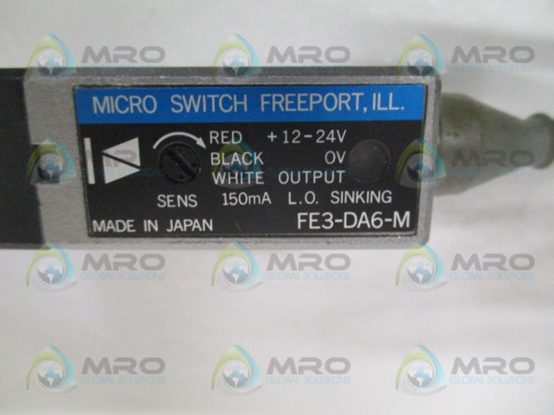 MICRO SWITCH FE3-DA6-M PHOTOELECTRIC SENSOR SWITCH (GREY)  UNMP