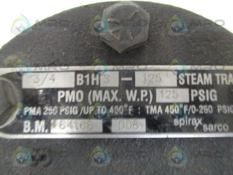 SPIRAX SARCO B1HS-125 STEAM TRAP 3/4" *NEW NO BOX*