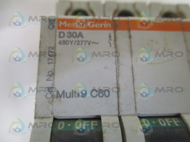 MERLIN GERIN 17472 CIRCUIT BREAKER 30A  UNMP