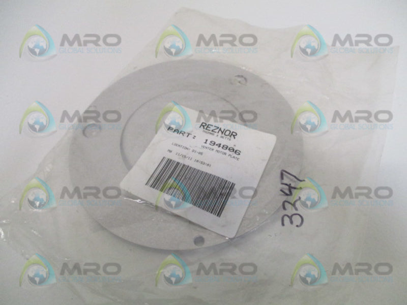 REZNOR 194806 VENTER MOTOR PLATE  NSMP