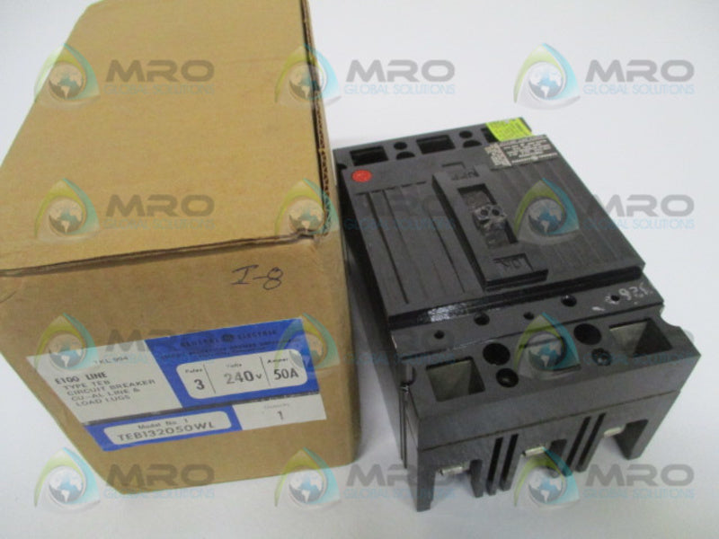 GENERAL ELECTRIC TEB132050WL CIRCUIT BREAKER 50A (AS PICTURED) *NEW IN BOX*