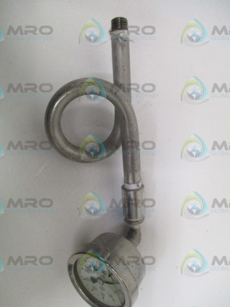 MC DANIEL CONTROLS 0/160 PSI PRESSURE GAUGE  UNMP