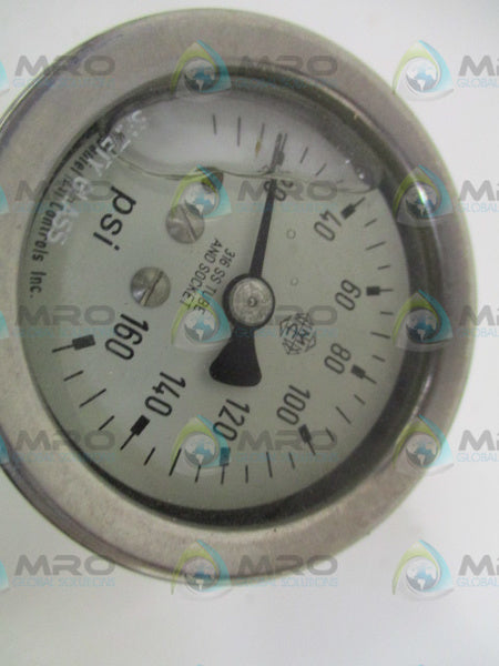 MC DANIEL CONTROLS 0/160 PSI PRESSURE GAUGE  UNMP