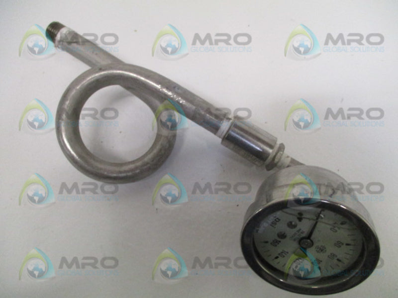 MC DANIEL CONTROLS 0/160 PSI PRESSURE GAUGE  UNMP