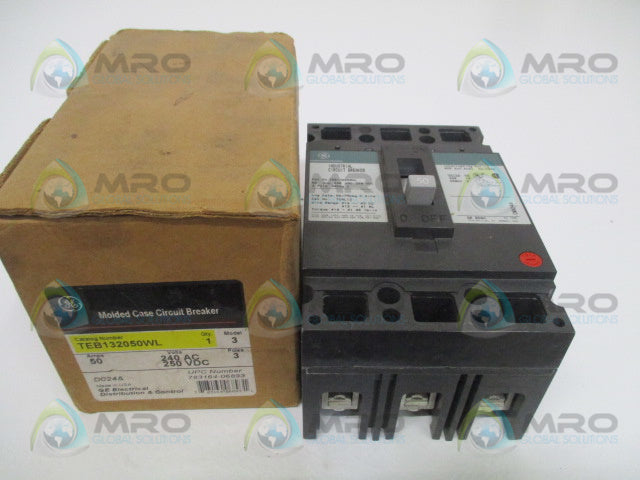 GENERAL ELECTRIC TEB132050WL CIRCUIT BREAKER 50A (GREEN) *NEW IN BOX*