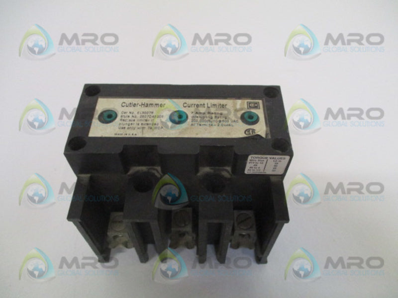 CUTLER HAMMER EL3007R CURRENT LIMITER 7A  UNMP