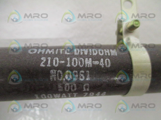 OHMITE 0961 210-100M-40 RESISTOR 500 OHMS *NEW NO BOX*