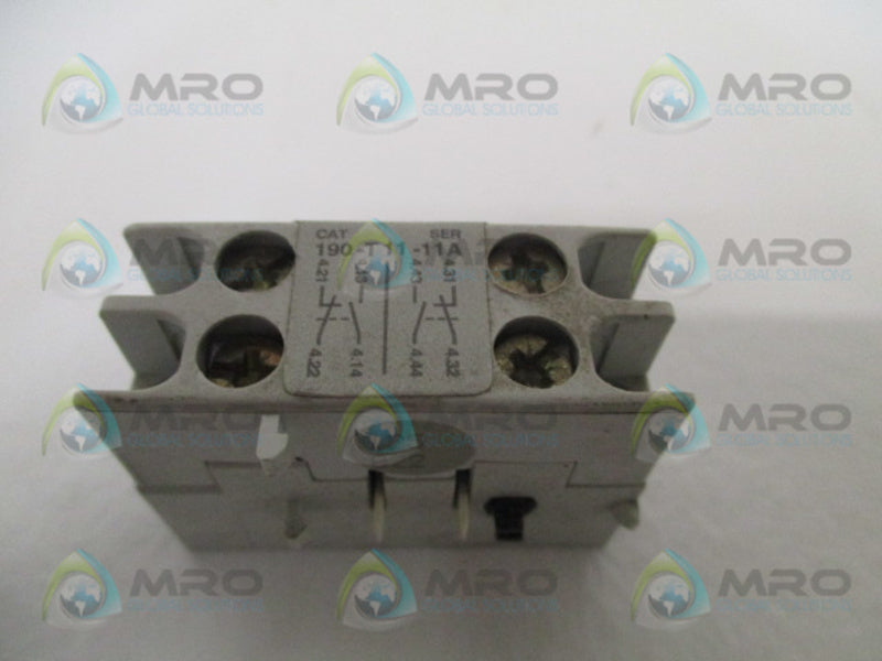ALLEN BRADLEY 190-T11-11 SER. A TRIP INDICATOR  UNMP