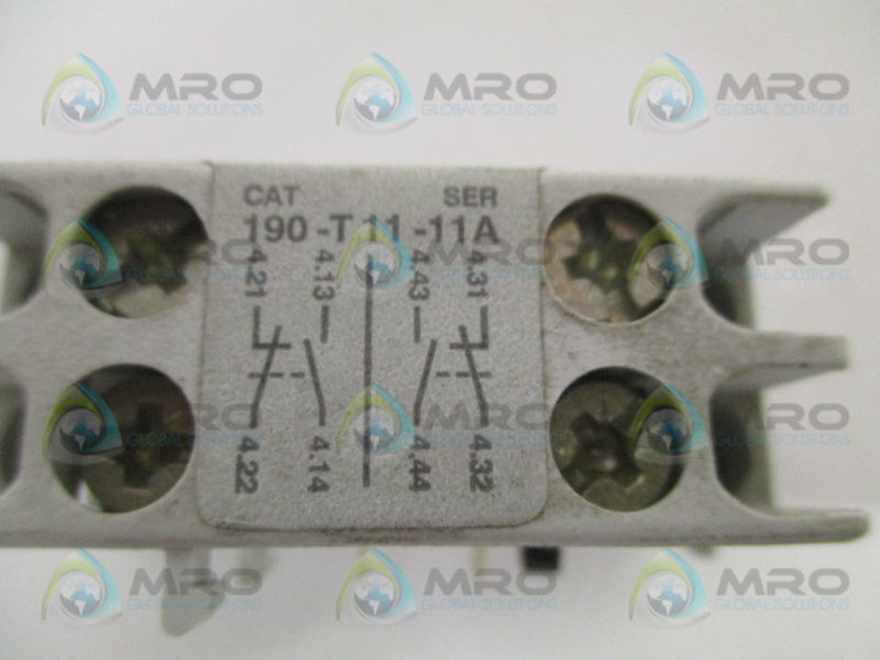 ALLEN BRADLEY 190-T11-11 SER. A TRIP INDICATOR  UNMP