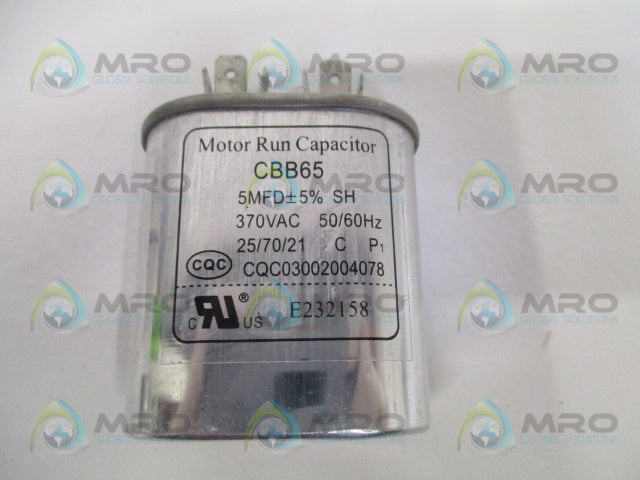 QA LINE CBB65 5MF-370VAC MOTOR RUN CAPACITOR 370VAC *NEW IN BOX*