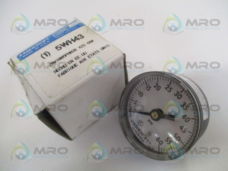 ASHCROFT 20W1005PH02BXZG-60# PRESSURE GAUGE 0-60 PSI  NSMP
