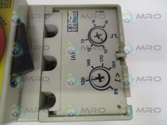 TELEMECANIQUE LD4-LC030 w/ LB1-LC03M17 MOTOR STARTER CONTROLLER 100V *USED*