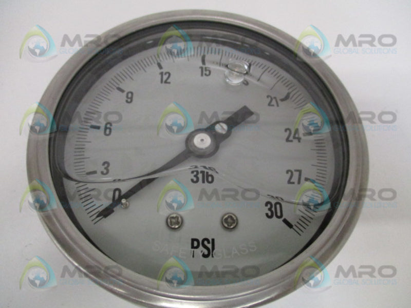 PIC GAUGES 4001-4LC PRESSUGE GAUGE 0-30 PSI 4" *NEW IN BOX*