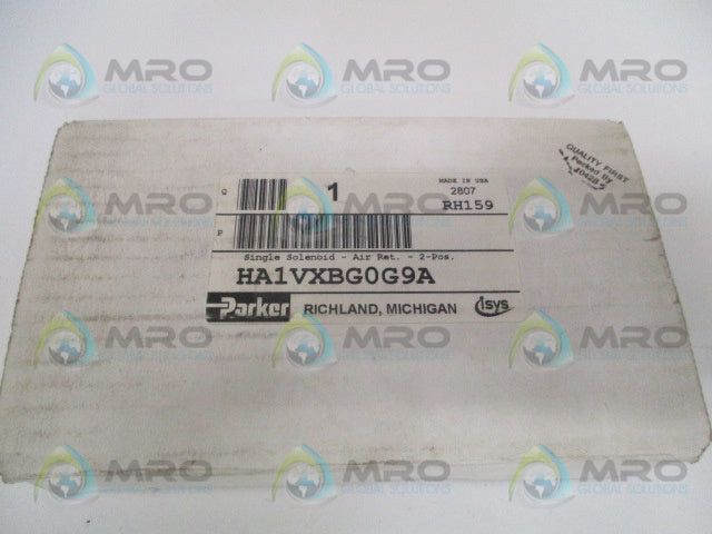 PARKER HA1VXBG0G9A SINGLE SOLENOID AIR RETURN VALVE *NEW IN BOX*