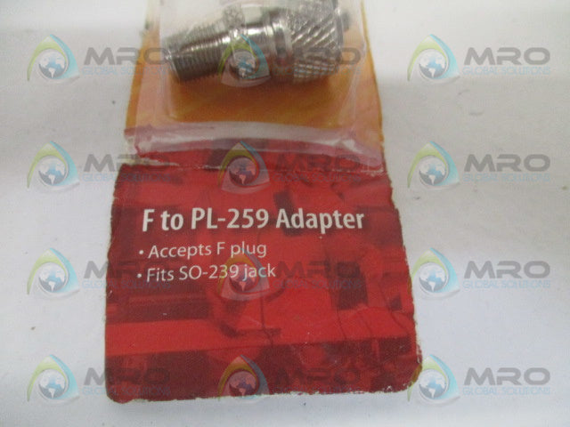 RADIO SHACK 278-258 F TO PL-259 ADAPTER *NEW IN ORIGINAL PACKAGE*