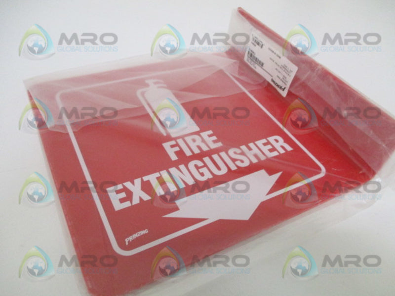 PRINZING L0FE15A 8"X8" "FIRE EXTING" SIGN *NEW IN FACTORY BAG*