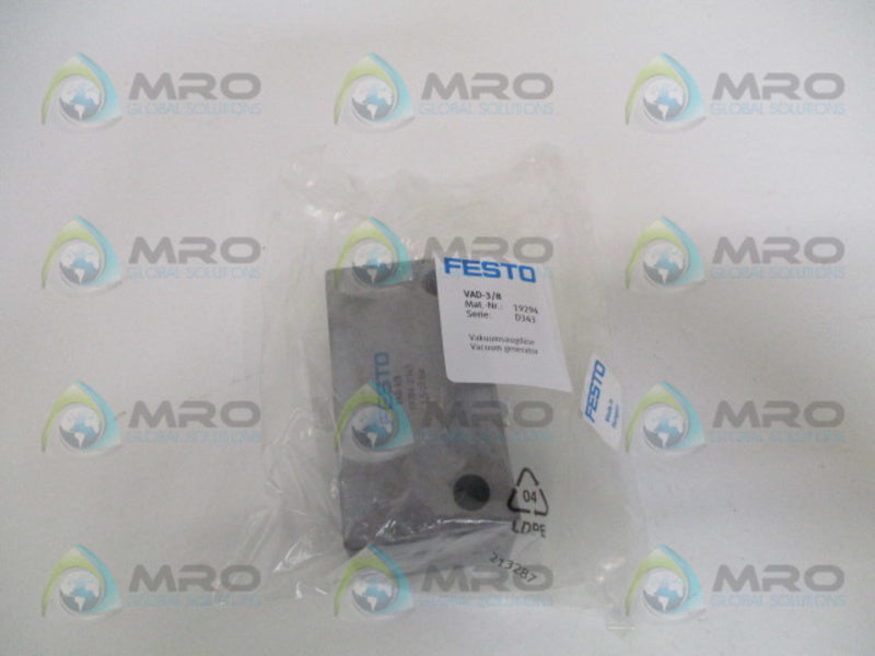 FESTO VAD-3/8 VACUUM GENERATOR * NEW IN FACTORY BAG *