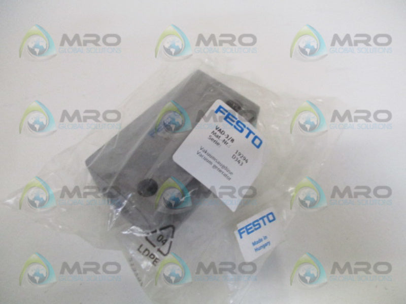 FESTO VAD-3/8 VACUUM GENERATOR * NEW IN FACTORY BAG *