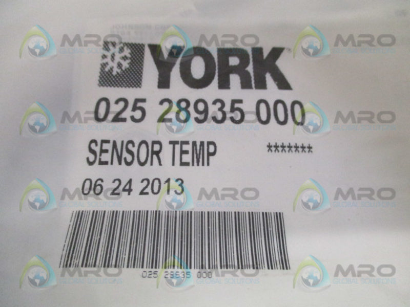 YORK 02528935000 TEMPERATURE SENSOR * NEW IN FACTORY BAG *