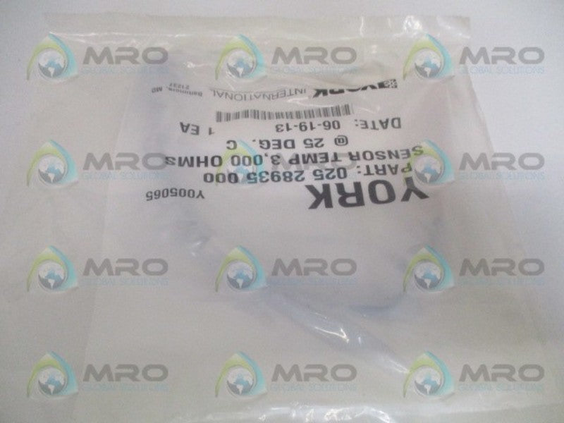 YORK 02528935000 TEMPERATURE SENSOR * NEW IN FACTORY BAG *