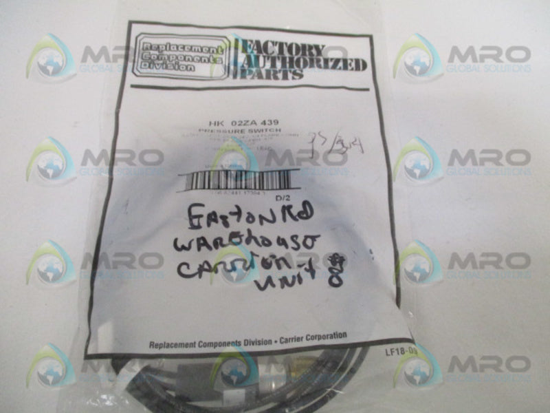 FACTORY AUTHORIZED PARTS HK02ZA439 PRESSURE SWITCH * NEW IN FACTORY BAG *