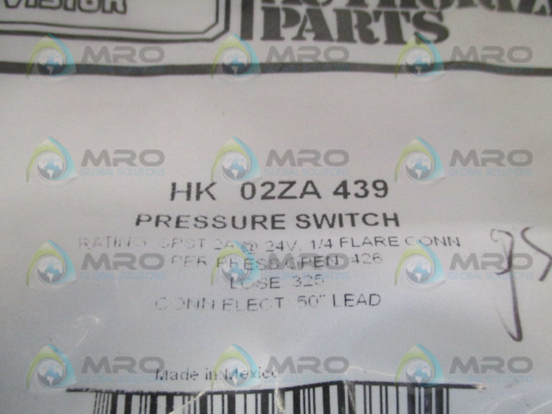 FACTORY AUTHORIZED PARTS HK02ZA439 PRESSURE SWITCH * NEW IN FACTORY BAG *