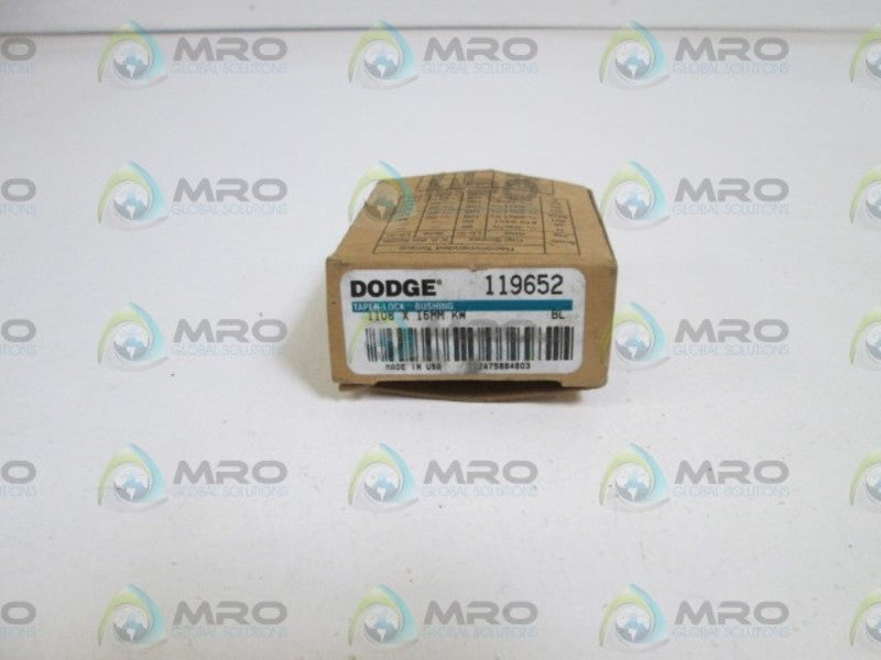 DODGE 119652 1108 TAPER LOCK BUSHING 16MM  NSMP