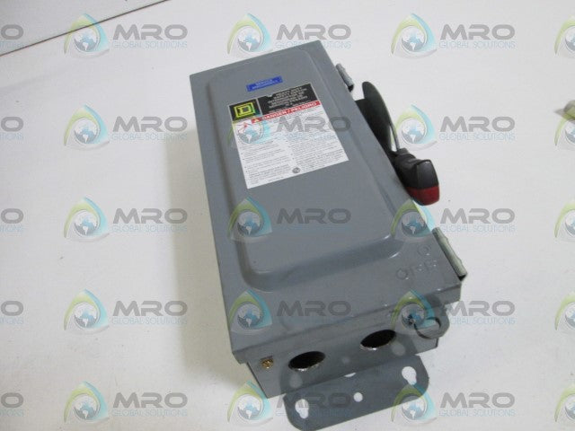 SQUARE D SAFETY SWITCH HU361AWK  (MOUNTED BUT NOT USED) *NEW NO BOX*