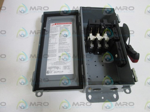 SQUARE D SAFETY SWITCH HU361AWK  (MOUNTED BUT NOT USED) *NEW NO BOX*