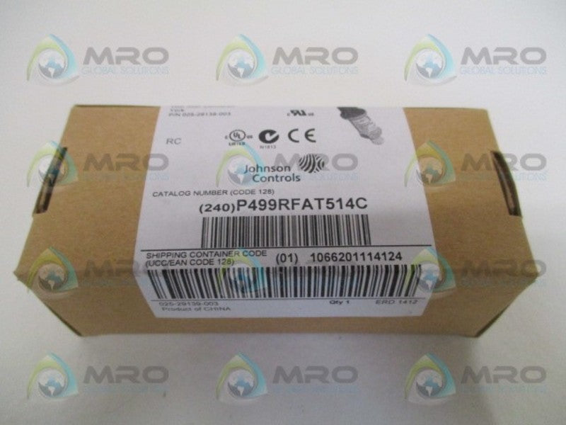 JOHNSON CONTROLS 025-29139-003 PRESSURE TRANSDUCER 0-275 PSIS * FACTORY SEALED *