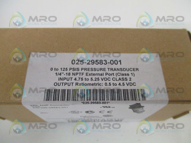 JOHNSON CONTROLS P499RFAT511C PRESSURE TRANSDUCER 0-125 PSI *FACTORY SEALED*