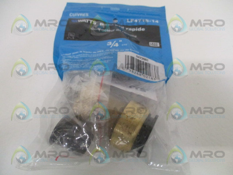 WATTS LF4715-14 QUICK CONNECT 3/4" *NEW IN FACTORY BAG*