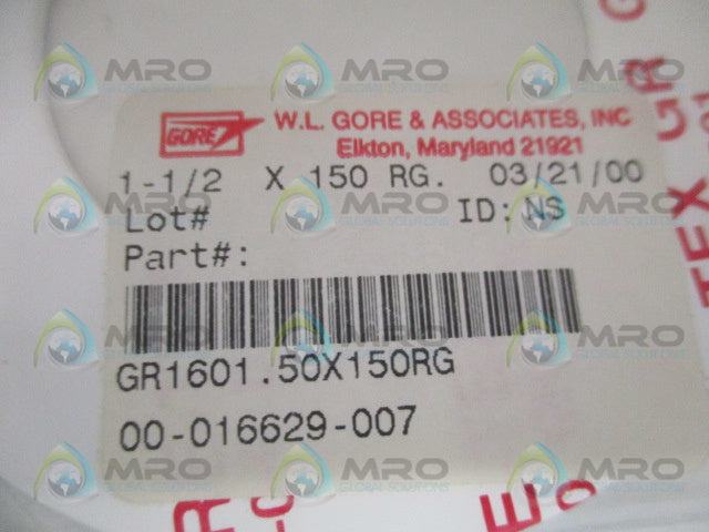 GORE GR1601.50X150RG GASKET 1-1/2" X 150RG. *NEW IN FACTORY BAG*