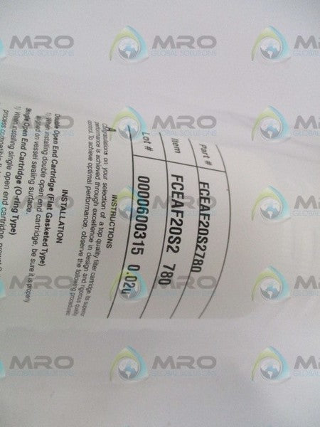 INDUSTRIAL MRO FCEAF20S2780 FILTER CARTRIDGE *NEW IN BOX*