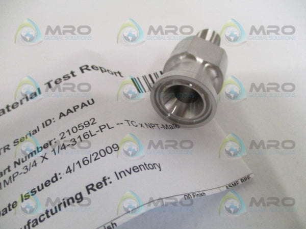 ALFA LAVAL 210592 21MP-3/4X1/4-316L-LP MALE ADAPTER  NSNP