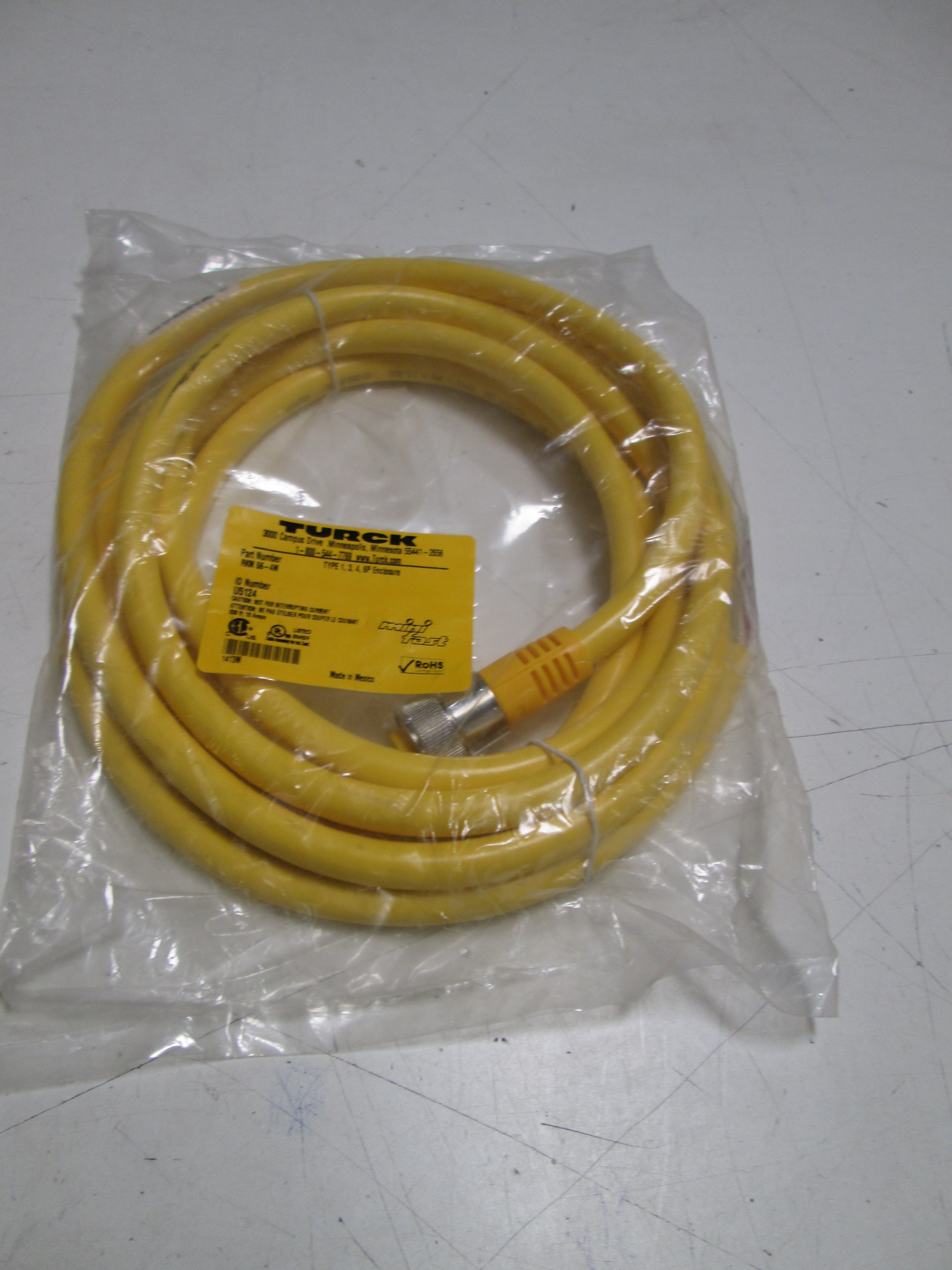 TURCK CORDSET RKM56-4M *NEW IN BAG*
