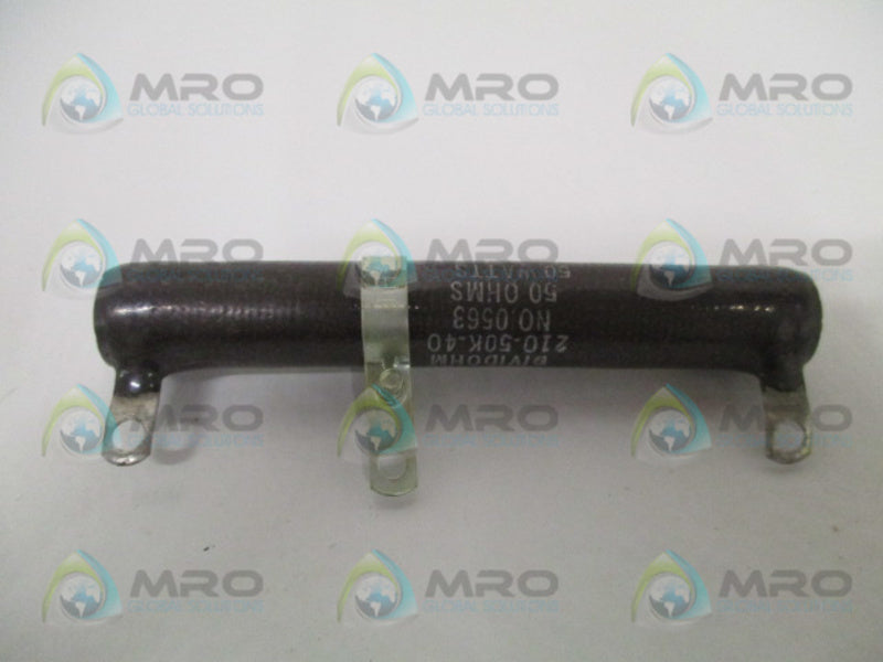 OHMITE 0563 210-50K-40 RESISTOR 50 OHMS *NEW NO BOX*
