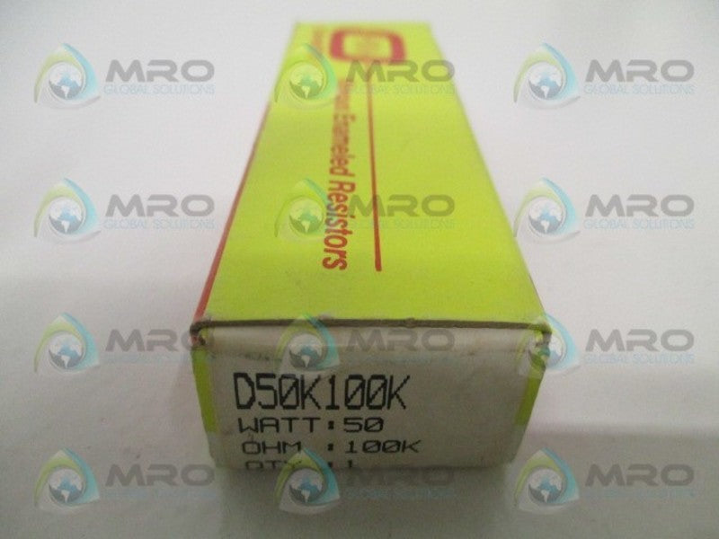 OHMITE D50K100K RESISTOR 100,000 OHMS *NEW IN BOX*