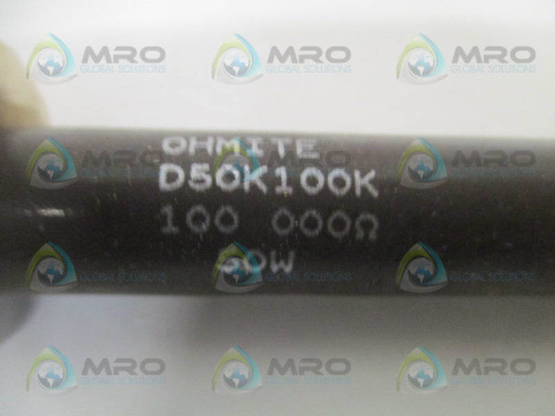 OHMITE D50K100K RESISTOR 100,000 OHMS *NEW IN BOX*