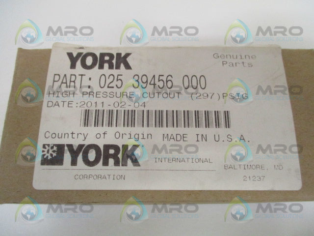 YORK 02539456000 POTENTIOMETER U-2.5K-OHM *NEW IN BOX*