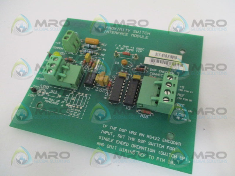 UNICO 317-818.29910 PROXIMITY SWITCH INTERFACE MODULE *USED*