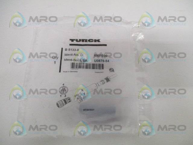 TURCK B5133-0 FEMALE CONNECTOR *NEW IN FACTORY BAG*