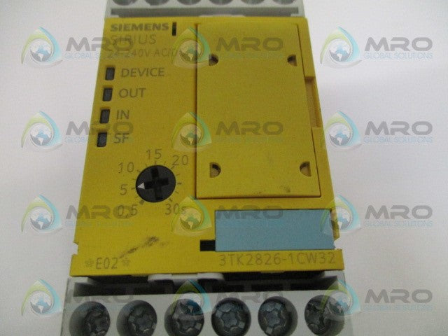 SIEMENS SIRIUS 3TK2826-1CW32 SAFETY RELAY 24-240VAC/DC *USED*