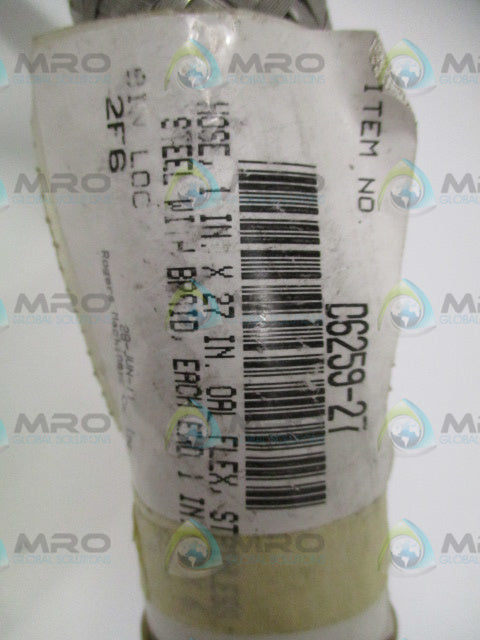 ROGERS MACHINERY D6259-27 HOSE 1" X 27" *NEW NO BOX*
