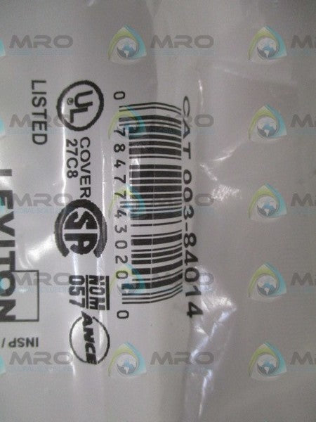 LEVITON 003-84014 BLANK WALL PLATE *NEW IN FACTORY BAG*