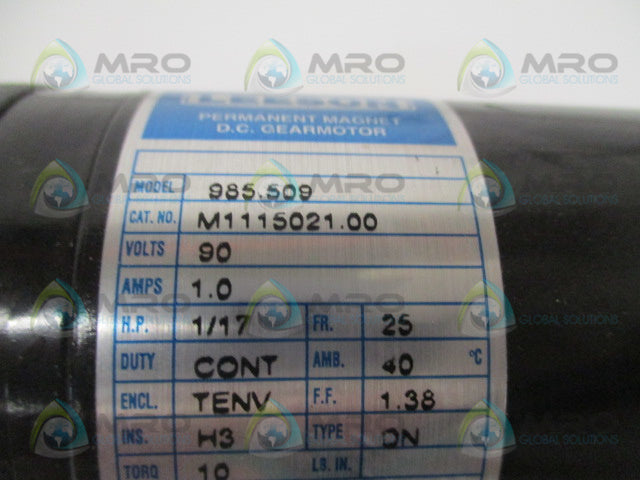 LEESON M1115021.00 DC GEARMOTOR HP 1/17 *NEW NO BOX*