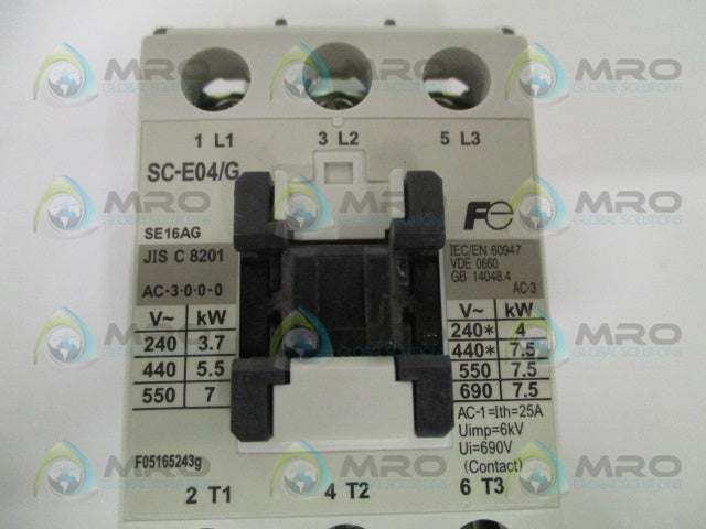 FUJI ELECTRIC SC-E04/G CONTACTOR 24V *NEW NO BOX*